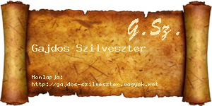 Gajdos Szilveszter névjegykártya