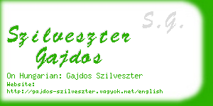 szilveszter gajdos business card